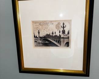 PRICE: $140 RH RESTORATION HARDWARE FRAMED FRENCH POSTCARDS