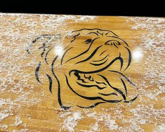 PRICE: $4,000 FIRM
OLHAUSEN REMINGTON CUSTOM MADE SHUFFLEBOARD (ENGLISH BULLDOG)
175”L x 35”W x 33”H