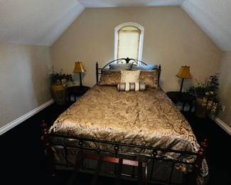 PRICE: $350
QUEEN-SIZE METAL AND WOOD BED-FRAME AND MATTRESS
64”W x 86”L x 53”H