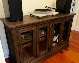 50% OFF ORIGINAL PRICE: $900
RESTORATION HARDWARE MEDIA CENTER WITH GLASS DOORS
54”W x 18”D x 32”H