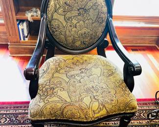 50% OFF ORIGINAL PRICE: $300 EACH
TWO WOOD FRAME ARMCHAIRS
30”W x 27”D x 42”H