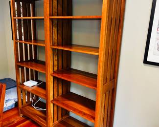 PRICE: $500 EACH. STICKLEY FURNITURE WOODEN
BOOKSHELVES
30”W x 15”D x 76”H