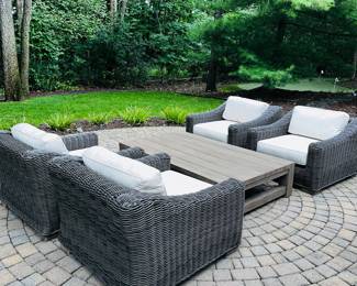 PRICE: $450 EACH
RESTORATION HARDWARE WICKER CHAIRS
37”W x 41”D x 27”H
FLOOR TO SEAT 16”