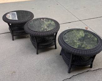 PRICE: $150 EACH FIRM RH RESTORATION HARDWARE ROUND TABLES