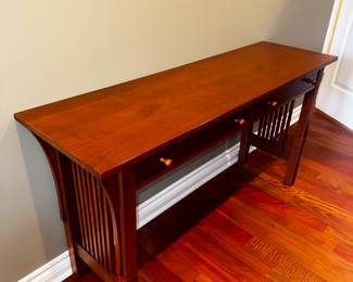 PRICE: $400 FIRM
STICKLEY FURNITURE HALLWAY TABLE WITH 2 DRAWERS
54”W x 16”D x 29”H