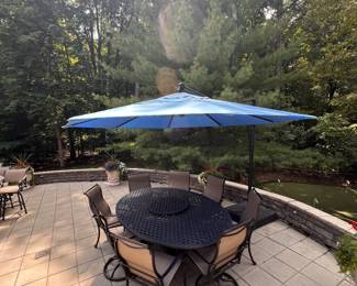 Price: $500.00
Treasure Garden Obravia Blue Canopy Ubrella.
157” DIA x 110” H