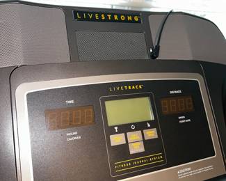 50% OFF ORIGINAL PRICE: $600
LIVESTRONG TREADMILL
38”W x 75”L x 58”H