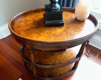 20% OFF ORIGINAL PRICE: $200
OVAL TWO-TIER MAHOGANY SIDE TABLE
28”L x 20”W x 25”H