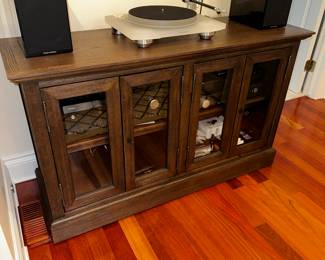 50% OFF ORIGINAL PRICE: $900
RESTORATION HARDWARE MEDIA CENTER WITH GLASS DOORS
54”W x 18”D x 32”H
