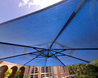 Price: $500.00
Treasure Garden Obravia Blue Canopy Ubrella.
157” DIA x 110” H