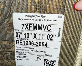 $120
FAUX SILK AREA RUG
7’10” x 11’2”