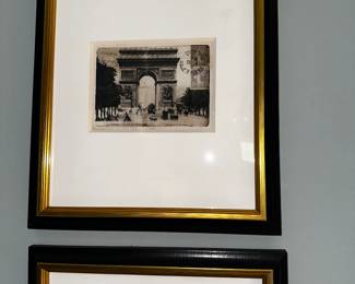 PRICE: $140 RH RESTORATION HARDWARE FRAMED FRENCH POSTCARDS