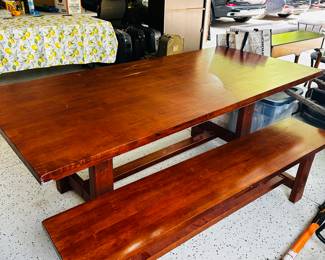 50% OFF ORIGINAL PRICE: $200
SOLID WOOD FARMHOUSE TABLE AND BENCH
TABLE 84”L x 39.25”W x 30”H
BENCH 72”L x 14”W x 18”H