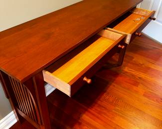 PRICE: $400 FIRM
STICKLEY FURNITURE HALLWAY TABLE WITH 2 DRAWERS
54”W x 16”D x 29”H