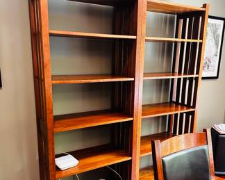 PRICE: $500 EACH. STICKLEY FURNITURE WOODEN
BOOKSHELVES
30”W x 15”D x 76”H