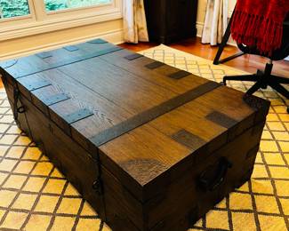 PRICE: $860
RESTORATION HARDWARE TRUNK COFFEE TABLE
53”L x 29”W x 18”H