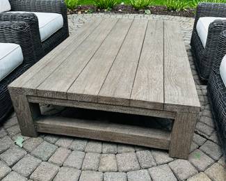 PRICE: $900 FIRM
RH RESTORATION HARDWARE OUTDOOR TEAK RECTANGULAR TABLE
66”L x 39.5”W x 14”H
