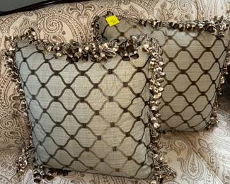 $80 PAIR CUSTOM MADE PILLOWS
