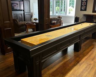 PRICE: $4,000 FIRM
OLHAUSEN REMINGTON CUSTOM MADE SHUFFLEBOARD (ENGLISH BULLDOG)
175”L x 35”W x 33”H