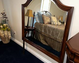 PRICE: $160
J.H. FURNITURE LONG WOODEN DRESSER WITH MIRROR /
SOLD AS IS / BOTTOM DRAWER DOES NOT CLOSE ALL THE WAY
64”L x 18”D x 38”H
MIRROR 41.5”H x 44”W