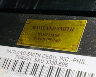 PRICE: $600
MAITLAND-SMITH SUAVE COCKTAIL TABLE WITH BRASS CASTER WHEELS
40”L x 32”W x 20”H