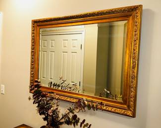 50% OFF ORIGINAL PRICE: $250
LARGE GOLD ORNATE MIRROR
43”W x 31”H x 1”D