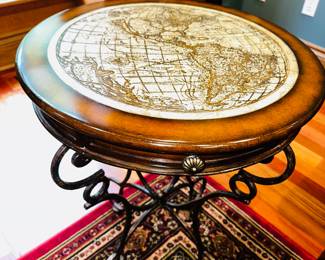 PRICE: $180
WOODEN WORLD MAP ROUND SIDE TABLE
21”DIA x 26”H