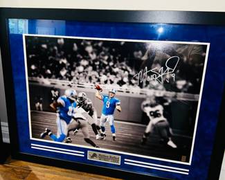 PRICE: $150 FIRM MATTHEW STAFFORD DETROIT LIONS FRAMED AND SIGNED