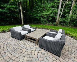 PRICE: $450 EACH
RESTORATION HARDWARE WICKER CHAIRS
37”W x 41”D x 27”H
FLOOR TO SEAT 16”