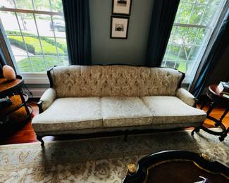 50% OFF ORIGINAL PRICE: $400
1950’S FRENCH-STYLE WOOD FRAME SOFA-NEEDS RECOVERY
84”L x 36”D x 31”H