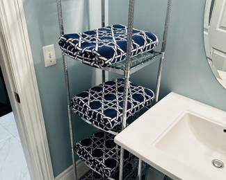 50% OFF ORIGINAL PRICE: $400
RESTORATION HARDWARE 5-TIER GLASS AND METAL SHELF
16.5”W x 13.5”D x 61”H