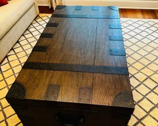 PRICE: $860
RESTORATION HARDWARE TRUNK COFFEE TABLE
53”L x 29”W x 18”H