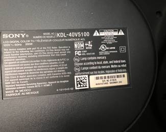 50% OFF ORIGINAL PRICE: $40.00
Sony 40” HDTV