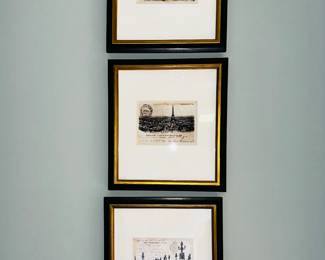PRICE: $140 RH RESTORATION HARDWARE FRAMED FRENCH POSTCARDS