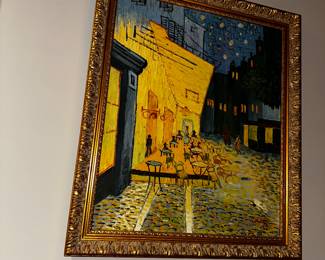 PRICE: $300
VINCENT VAN GOGH “CAFE TERRACE AT NIGHT “ OIL ON CANVAS REPRODUCTION PAINTING
24”W X 27”H