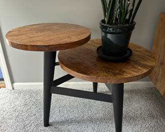 Two Tiered Wood Accent Table 