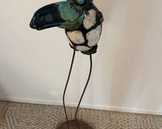 Ceramic Bird Statue 