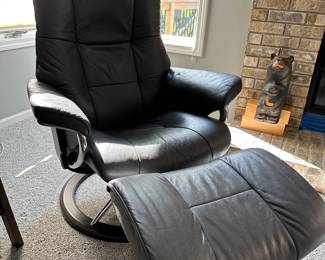 Stressless by Ekornes Leather Armchair with Ottoman 