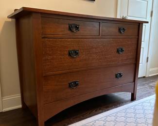 P2 - $1250. Stickley (Harvey Ellis) 4 Drawer Dresser. Measures 48" wide x 20" deep  x 33" tall. Excellent Condition. Solid wood construction. 