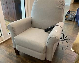 P20 - $375. La-Z-Boy power/electric recliner (not a lift chair - just electric recline) Measures 32" wide x 32" deep  x 40" tall. Like new condition. Very comfortable!