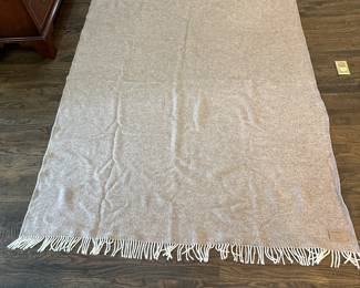 P23 - $65. Brooklinen Pure Wool Throw. Made in Germany. Measures 64" wide  x 82" long. 