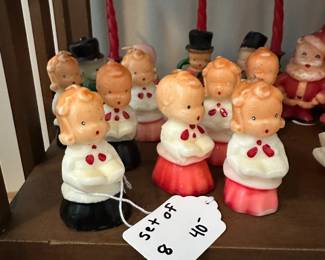 P173 - $40 Set of 8 Vintage Choir Singer Candles. 