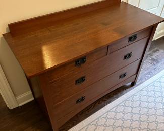 P2 - $1250. Stickley (Harvey Ellis) 4 Drawer Dresser. Measures 48" wide x 20" deep  x 33" tall. Excellent Condition. Solid wood construction. 