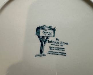 P146 - $20. Set of 2 Johnson Bros Plates. The Friendly Village"
