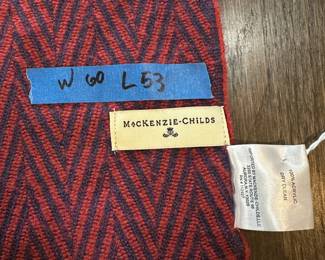 P26 - $40. MacKenzie-Childs Chevron Throw. Measures 60" x 53". Acrylic. No issues noted. 