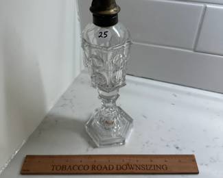 P155 - $25 glass oil lamp base