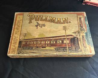 P162 - $100. Pullman Plug Brandy Flavor Vintage Cigar Box. Excellent Antique Condition. 1895. 