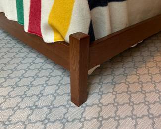 P1 - $2250. Stickley Queen Size Bed (Harvey Ellis collection) Measures 63" wide x 86" deep  x 49" tall. Excellent condition. (Clean Queen mattress & box spring included if you want it!)