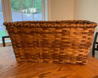 P185 - $75 Large - Antique Laundry Basket. 