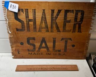 P153 - $30 Shaker Salt Box Lid or Side. Great advertising display piece. 